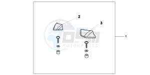 CBF1000 drawing PILLION ARM REST SET