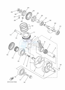 XT250 (B7C3) drawing CRANKSHAFT & PISTON