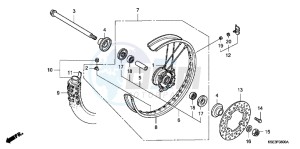 CRF150RBC drawing FRONT WHEEL