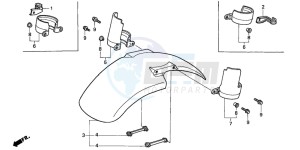 CBR900RR FIRE BLADE drawing FRONT FENDER (1)