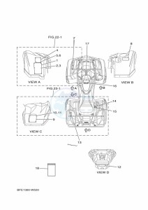 YFM700FWAD GRIZZLY 700 EPS (BFEG) drawing EMBLEM & LABEL 1