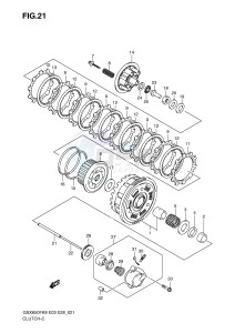 GSX650F (E3-E28) Katana drawing CLUTCH (MODEL K8)