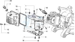 Liberty 125 drawing Cylinder head cover