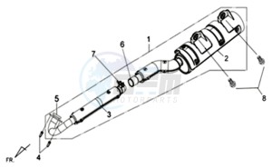 QUAD RAIDER 600 LONG CHASSIS drawing EXHAUST