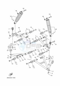 YFM450FWBD KODIAK 450 (B5R1) drawing FRONT SUSPENSION & WHEEL