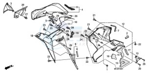 CBR600RA9 UK - (E / ABS) drawing LOWER COWL (R.) (CBR600RR9,A/RA9,A)