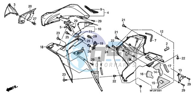 LOWER COWL (R.) (CBR600RR9,A/RA9,A)