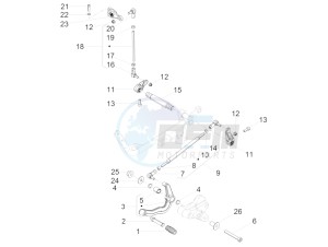 V7 III Stone 750 E4 (APAC) drawing Gear lever