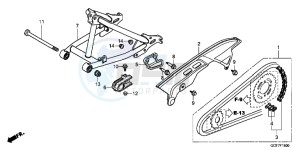 CRF70FC drawing SWINGARM/CHAIN CASE