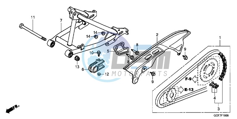 SWINGARM/CHAIN CASE