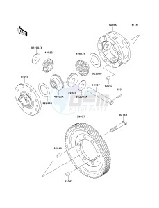 KAF 620 K [MULE 3010 TRANS4X4 HARDWOODS GREEN HD] (K6F-K8F) K8F drawing DIFFERENTIAL