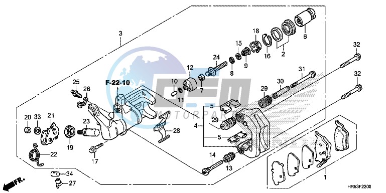 REAR BRAKE CALIPER