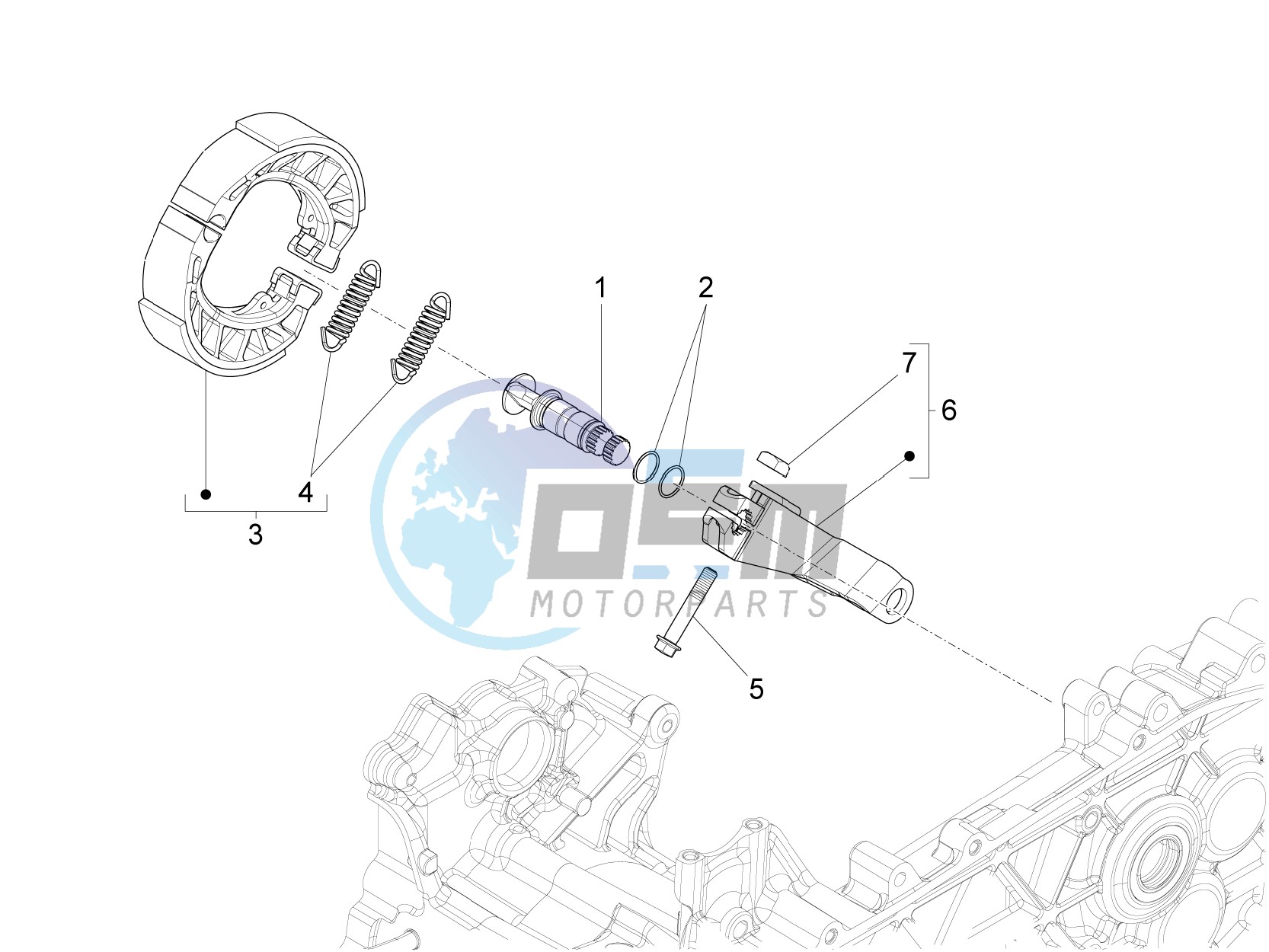 Rear brake - Brake jaw