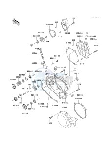 KX 100 D [KX100] (D1-D5) [KX100] drawing ENGINE COVER-- S- - -- D3- -