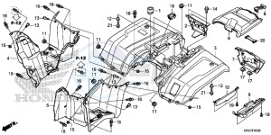 TRX420FE1G TRX420 Europe Direct - (ED) drawing REAR FENDER