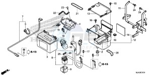 VT750CSD Shadow - VT750CS-D 2ED - (2ED) drawing BATTERY (VT750C2S/CS)