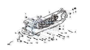 HD2 200 drawing CRANKCASE LEFT