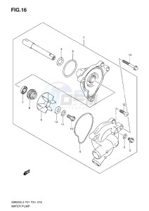 Inazuma GW250 drawing WATER PUMP