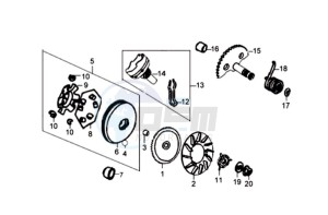 ORBIT 50 drawing DRIVE PULLEY - GEARED SHAFT