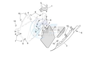 RSV 2 1000 drawing Central body - LH fairings