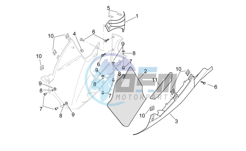 Central body - LH fairings