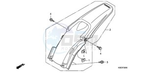 CRF150R9 Australia - (U) drawing REAR FENDER