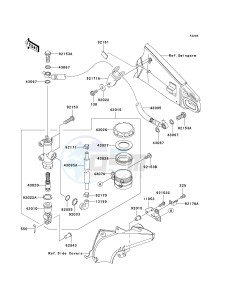 ZX 600 N [NINJA ZX-6RR] (6F) N6F drawing REAR MASTER CYLINDER