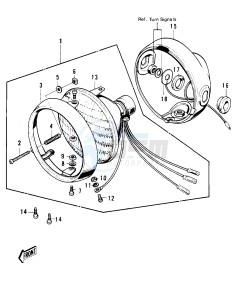 KH 400 A (A3-A5) drawing HEADLIGHT