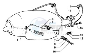 Hexagon 125 LX4 drawing Exhaust pipe