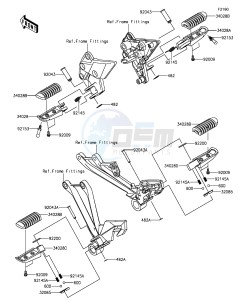 Z1000SX ZX1000LEF FR GB XX (EU ME A(FRICA) drawing Footrests