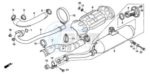 TRX500TM drawing EXHAUST MUFFLER