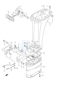 DF 9.9 drawing Drive Shaft Housing - Power Tilt/Tiller Handle