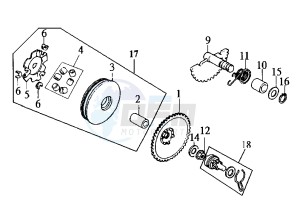 FIDDLE - 50 cc drawing DRIVING PULLEY