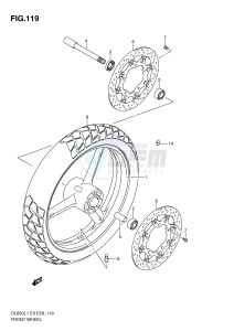 DL650 (E3) V-Strom drawing FRONT WHEEL (DL650L1 E28)