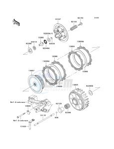 KX 250 N [KX250F] (N1) [KX250F] drawing CLUTCH