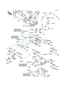 KVF 650 F [BRUTE FORCE 650 4X4I] (F6F-F9F ) F8F drawing REAR SUSPENSION