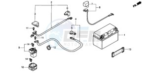 CB900F CB900F drawing BATTERY