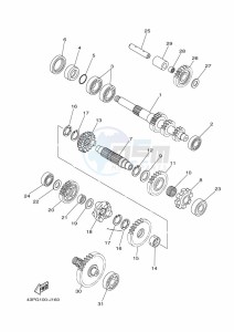 YFM700FWBD KODIAK 700 EPS (B5KJ) drawing TRANSMISSION