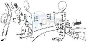 XL1000V VARADERO drawing SWITCH/CABLE/LEVER