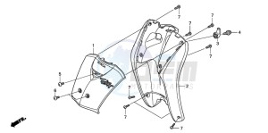 NVS504SH 502 drawing FRONT COVER/LEG SHIELD