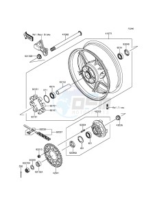 NINJA ZX-6R ZX600RFF FR GB XX (EU ME A(FRICA) drawing Rear Hub