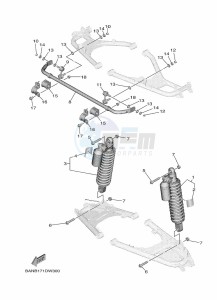 YXE850EN YX85EPAP (BANU) drawing REAR SUSPENSION