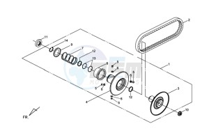 QUAD RAIDER 600 LE CHASSIS LONG drawing CLUTCH