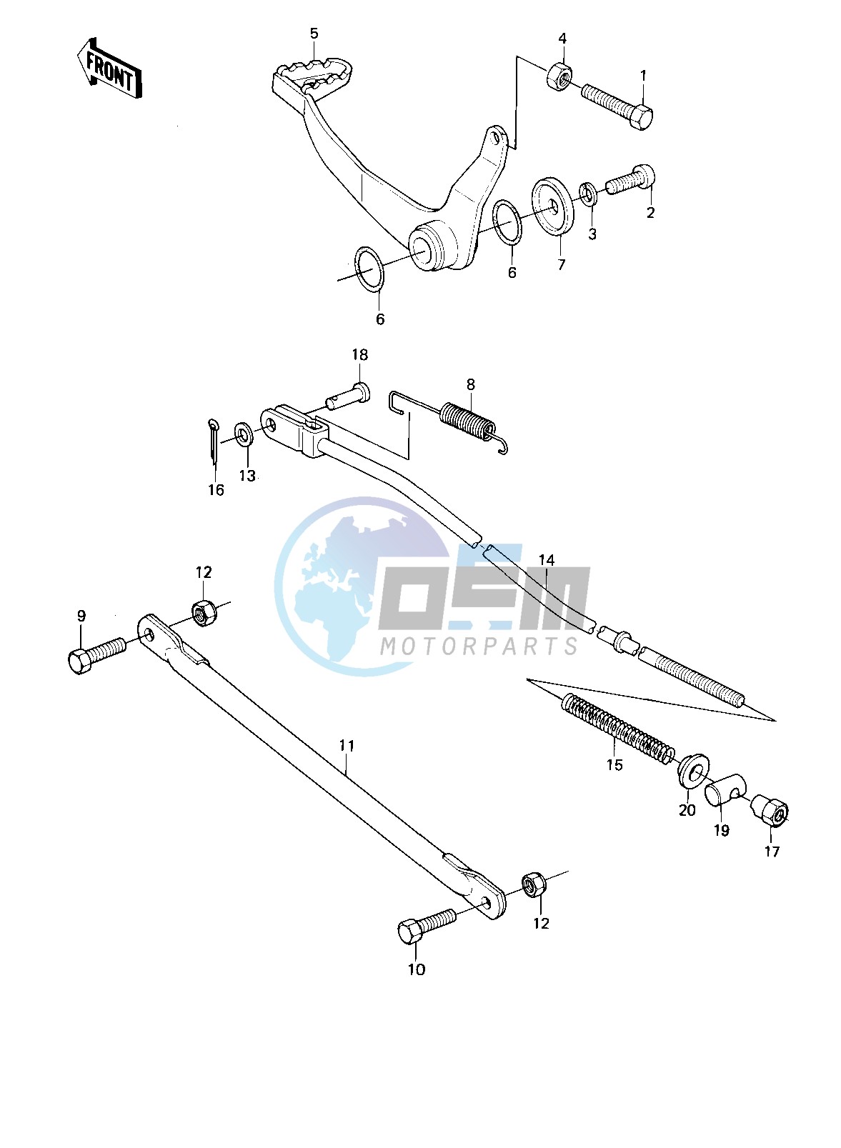 BRAKE PEDAL_TORQUE LINK -- 80-81 KE175-D2_D3- -