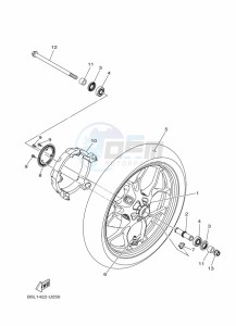 YZF320-A YZF-R3 (B7PD) drawing FRONT WHEEL