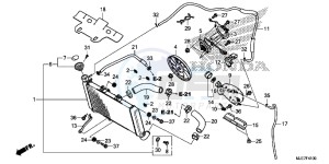 CBR650F 2ED - (2ED) drawing RADIATOR