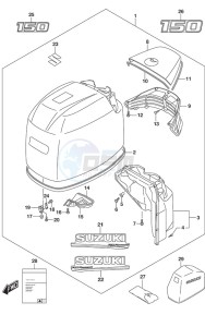 DF 150 drawing Engine Cover