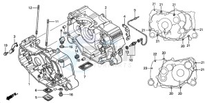 TRX350FE RANCHER 4X4 ES drawing CRANKCASE