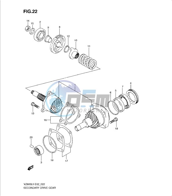 SECONDARY DRIVE GEAR