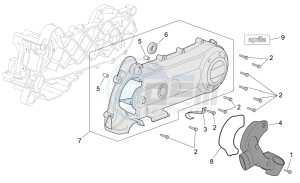 Scarabeo 50 4t 2v e2 drawing Variator cover